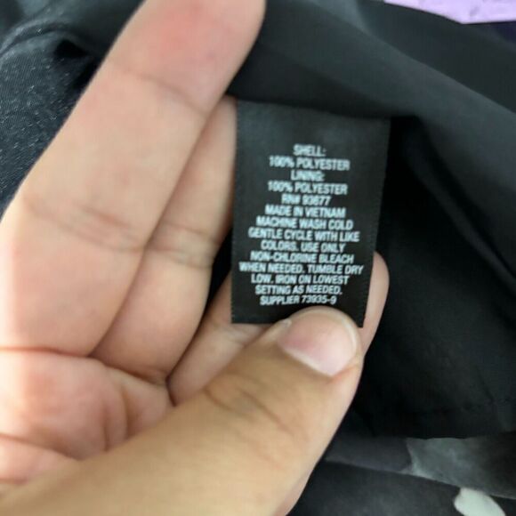 NWT Worthington Industries Midi Slip Dress XL V Neck Back Zip Black White Floral - Picture 13 of 14